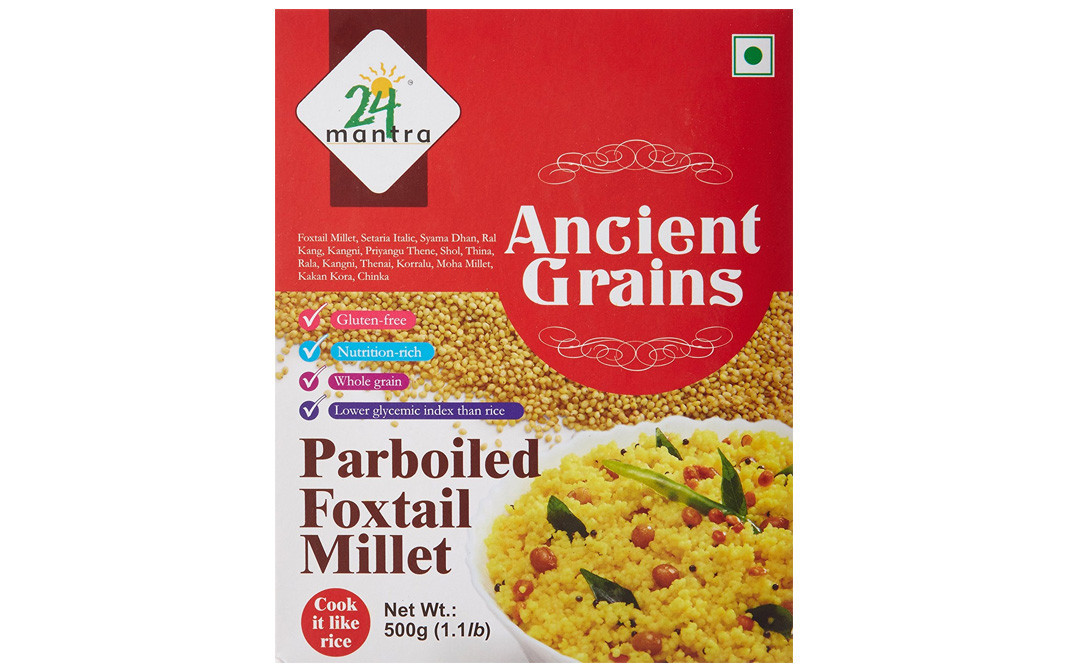 24 Mantra Ancient Grains Parboiled Foxtail Millet   Box  500 grams